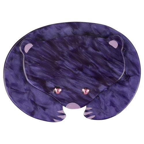 Purple Polar Bear Brooch 