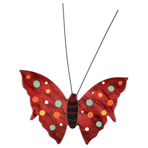 Burgundy Red Butterfly Brooch 