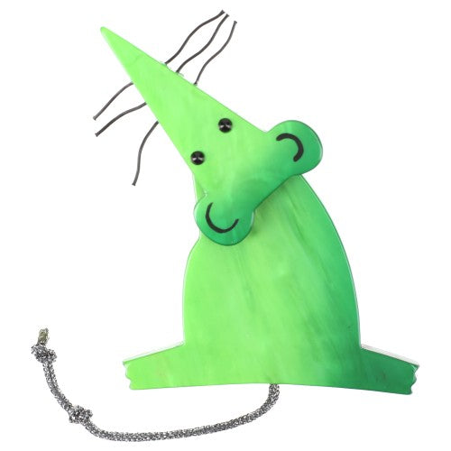 Anise Green Sherlock Rat Brooch