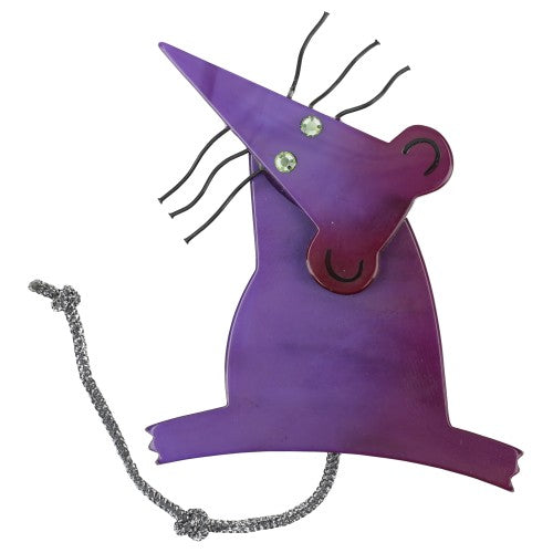 Purple Sherlock Rat Brooch