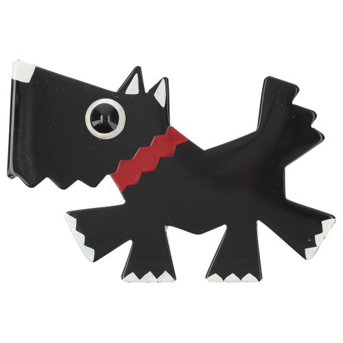 Black Ricky Dog Brooch