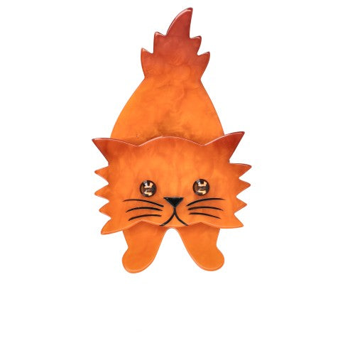 Mango Orange Roc Cat Brooch