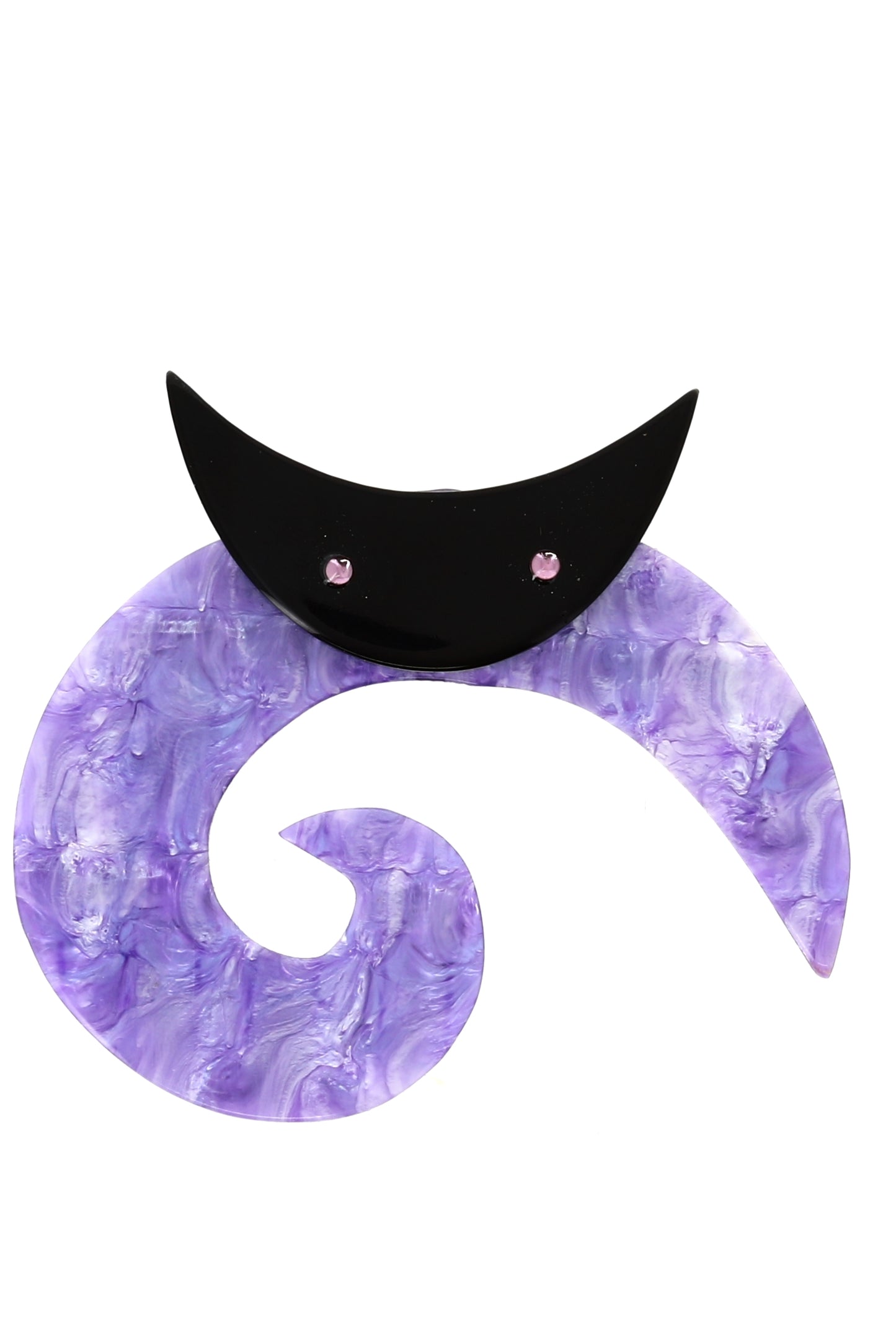 Lilac Spirale Cat Brooch