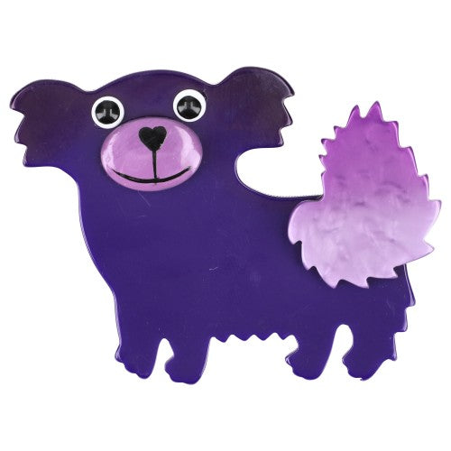 Purple andLilac Suki Shih Tzu Dog Brooch 