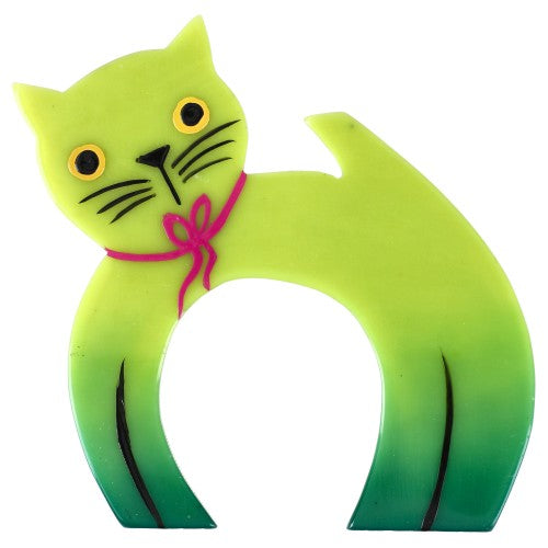 Anise Green Cat String Brooch