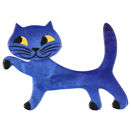 Cobalt Blue Blue Titi Cat Brooch