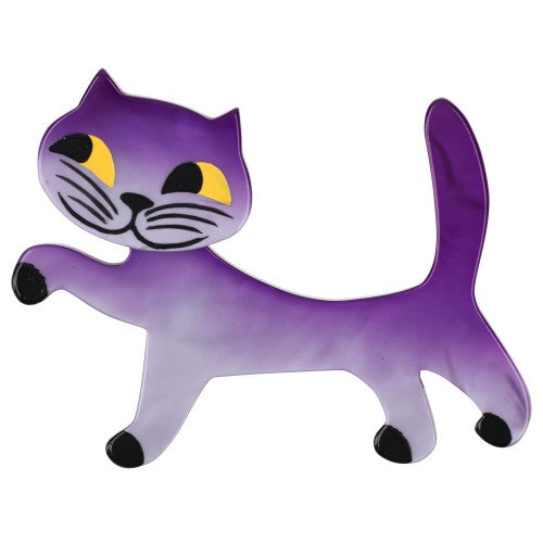 Lilac Purple Titi Cat Brooch