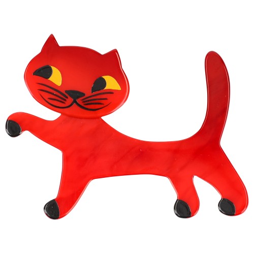 Red Titi Cat Brooch