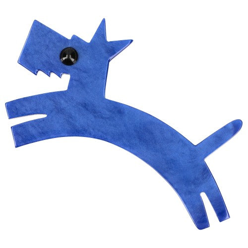 Cobalt Blue Toufou Dog Brooch