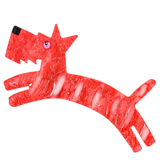 Corail Toufou Dog Brooch