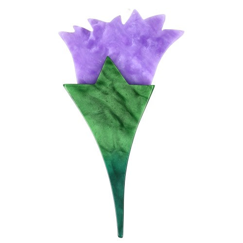 Parma Purple Tulip Flower Brooch