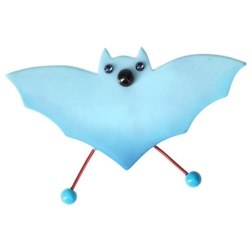 Azur Blue Bat Brooch