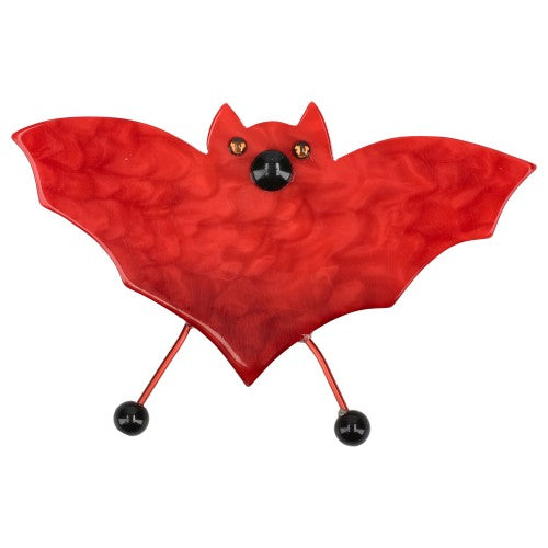 Dapple Red Bat Brooch 