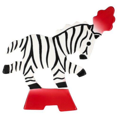 White and Black Circus Zebra Brooch (Right))
This Zebra is part of the Circus collection with Elephnats, Panthers, Otaries, Dogs, Bears...