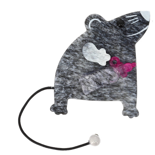 Heather Grey Bibberbabymouse Mouse Brooch