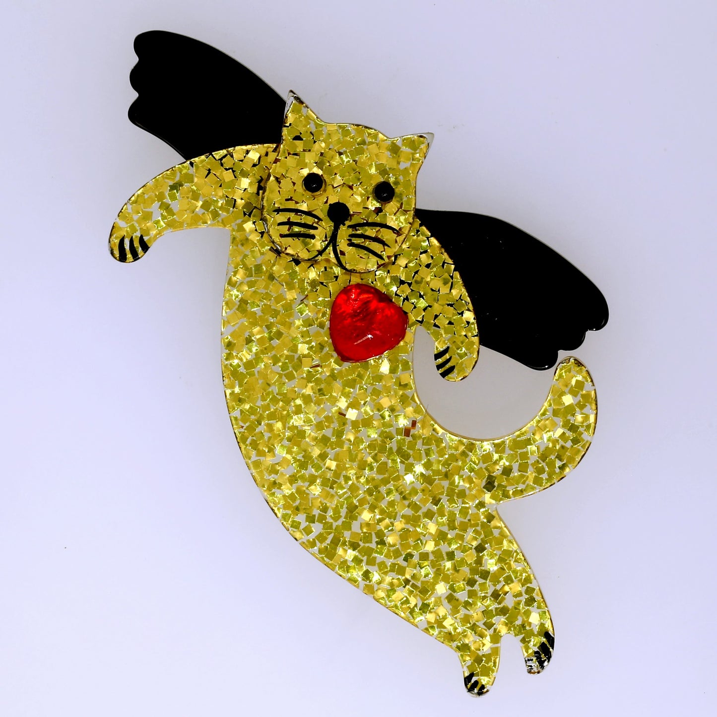 Gold Angelo Cat Brooch