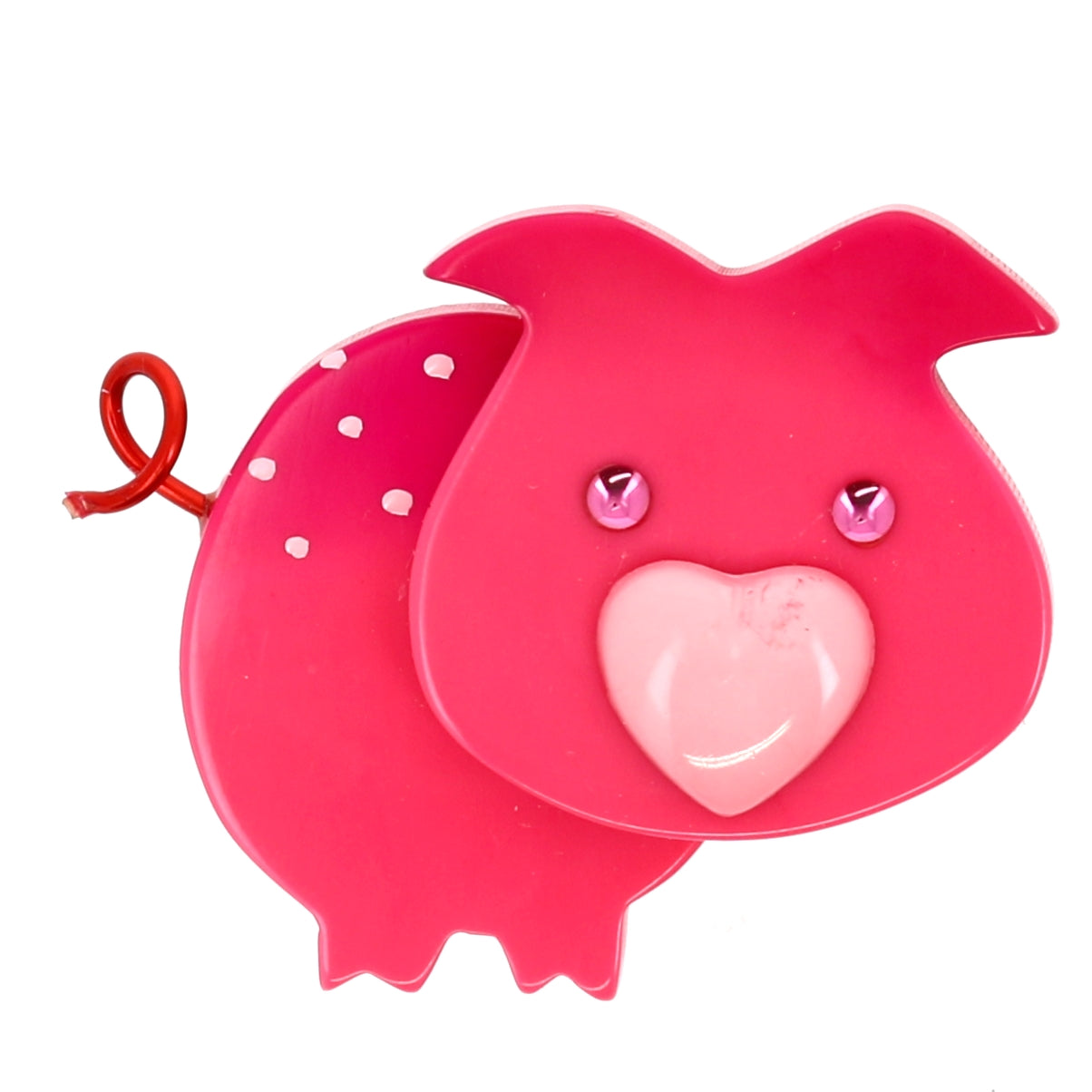 Candy Pink Mini Pig Brooch (Mini Brooch)